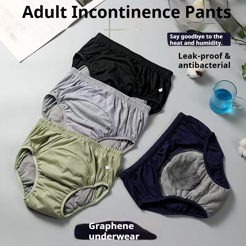 Boxer Brief Pack Cotton - Antybakteryczne pieluchy dla dorosłych z grafenem,